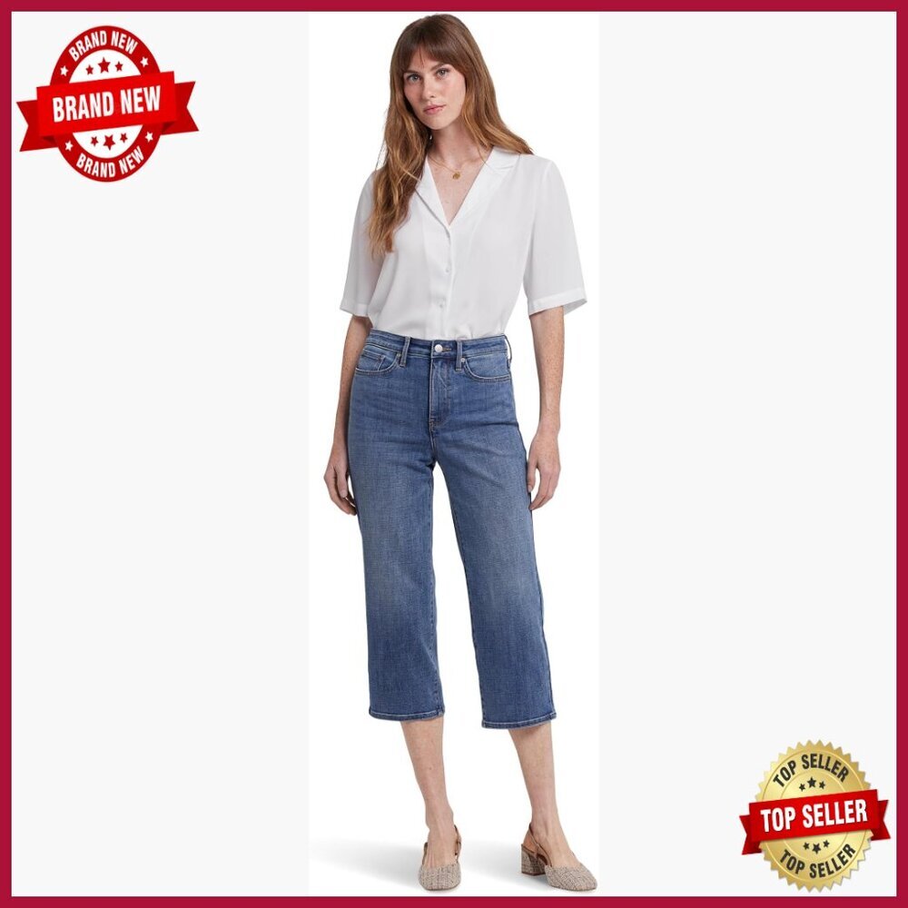 High Rise Relaxed Fit Cropped Jeans with Lift Tuck Technology